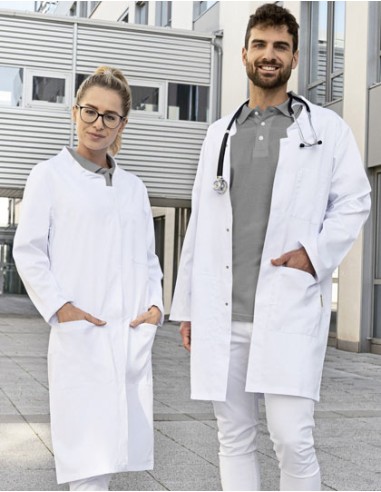 KAL-MF4-Ladies Workcoat Modern-Shape Stand-Up collar